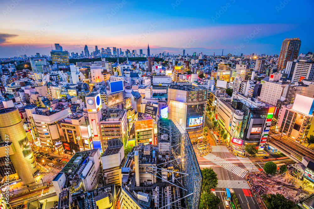 日本东京涩谷城市景观