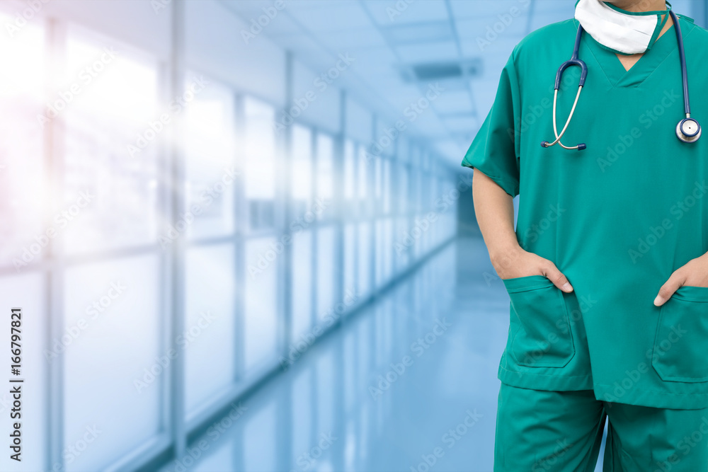 Male Surgeon Doctor Standing in Hospital