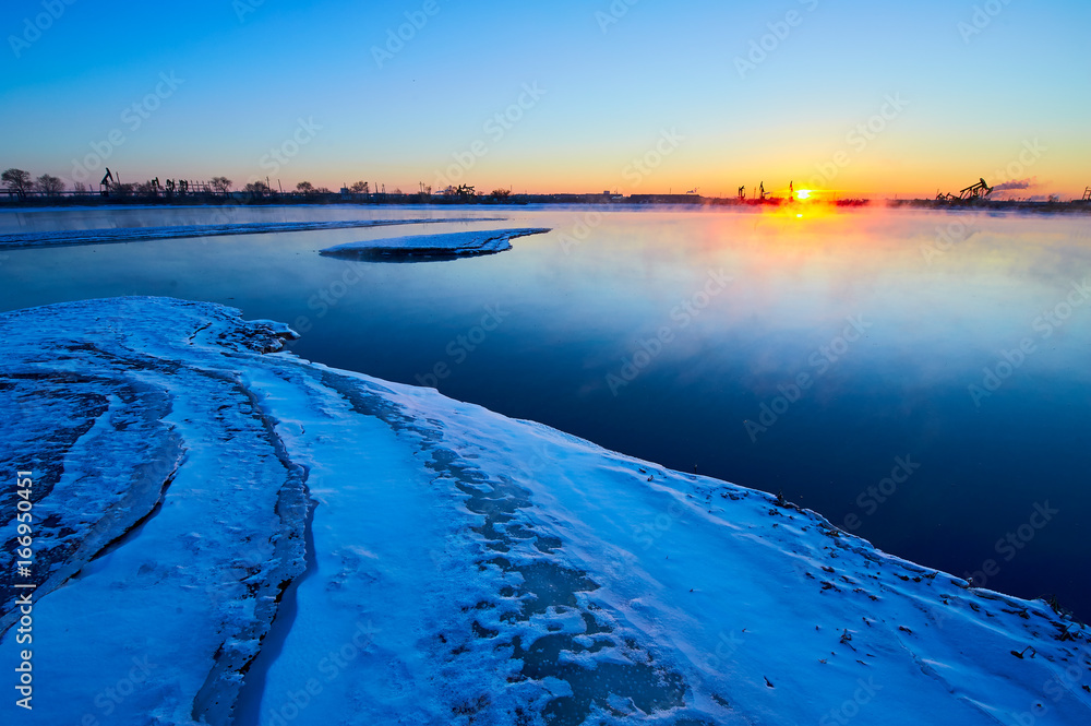 The ice lake sunrise.