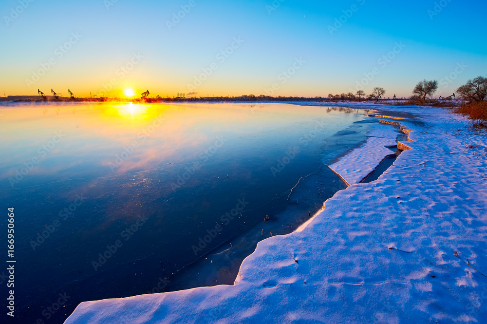 The ice lake sunrise.