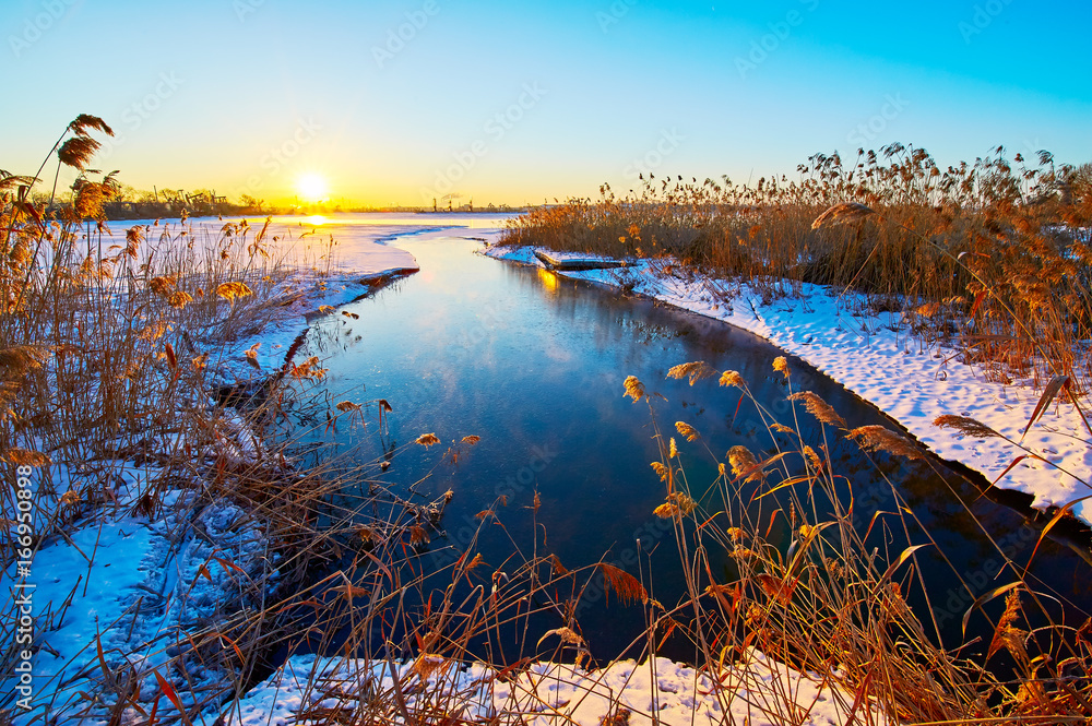 The ice lake sunrise.