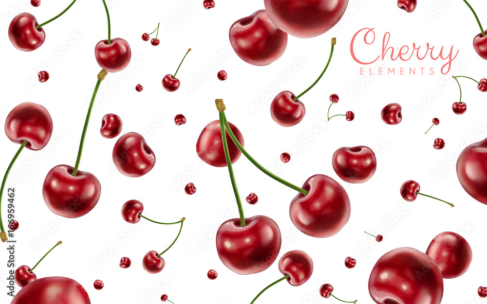 Falling cherries elements