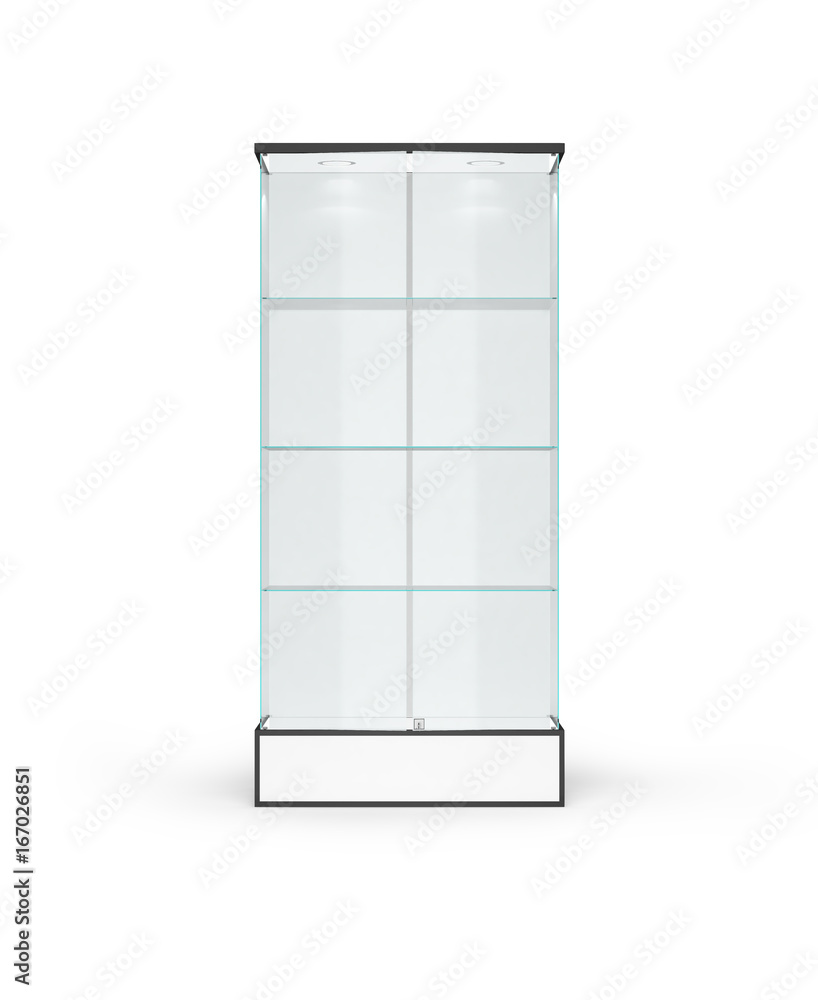 Showcase on a white background. 3d illustration.