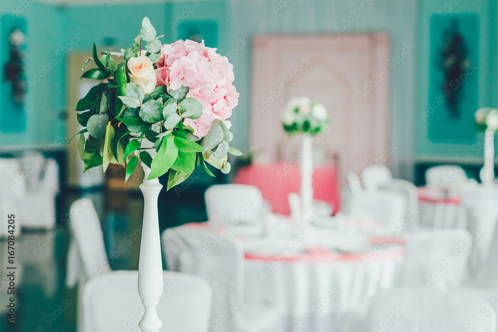 Flowers in a vase on a table.