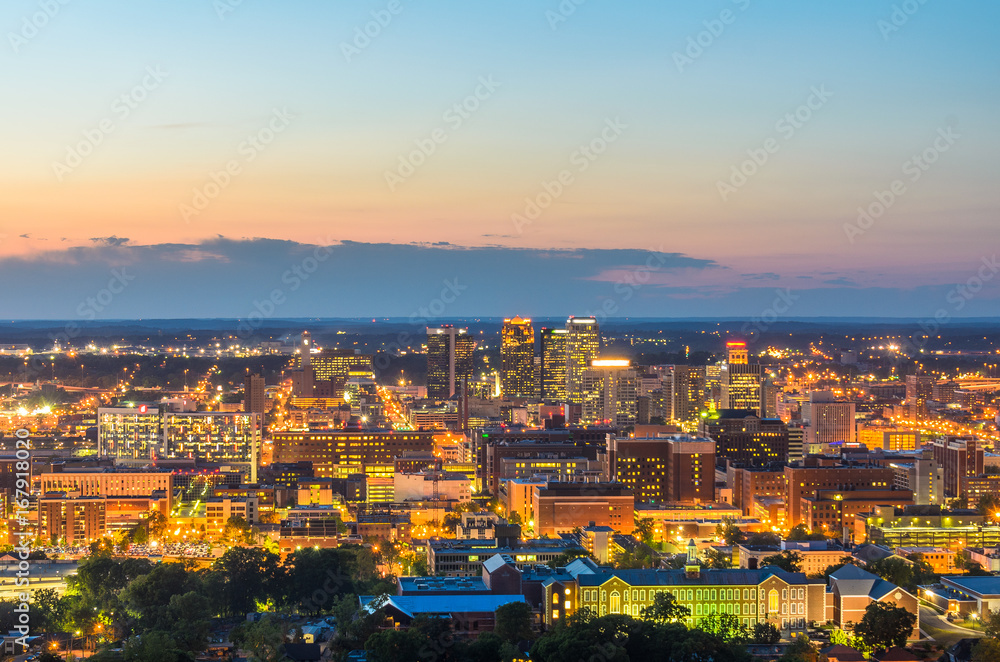 Birmingham, Alabama, USA downtown city skyline.