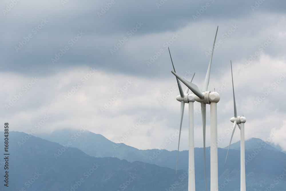 wind turbines closeup