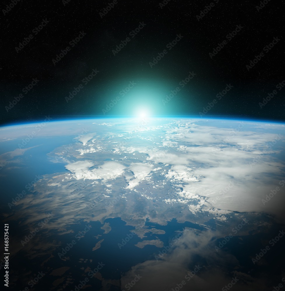 Planet Earth view 3D rendering elements of this image furnished by NASA