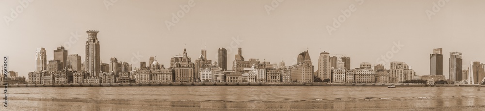 Architectural scenery and skyline of Shanghai