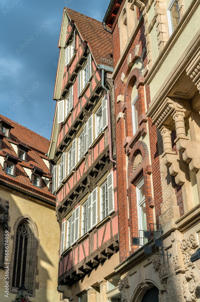 Typical half-timbered houses in Tubingen - Baden Wurttemberg, Germany