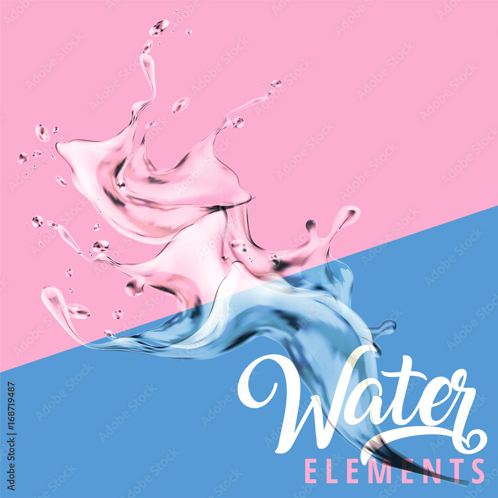 Splashing water elements