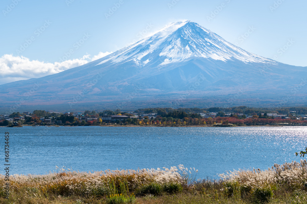 日本秋色富士山