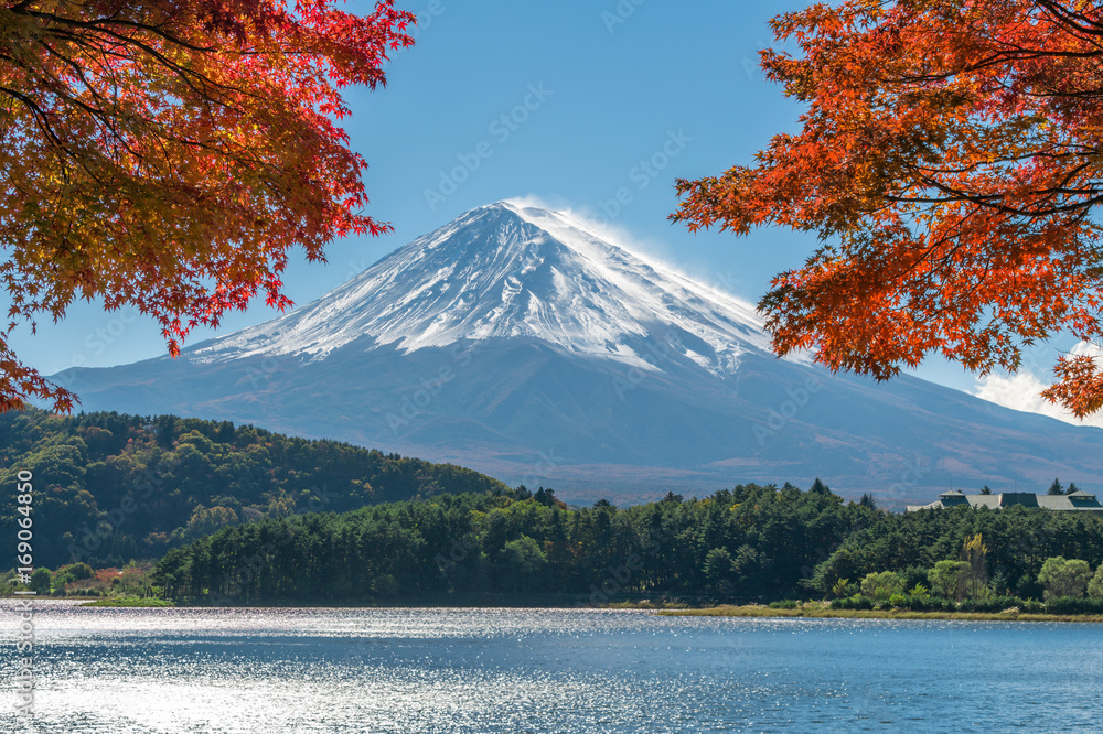 日本秋色富士山