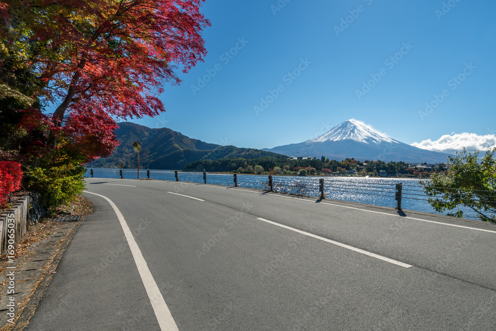 日本秋色富士山