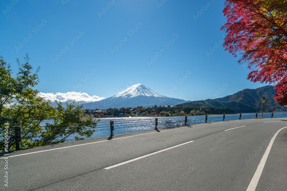 日本秋色富士山