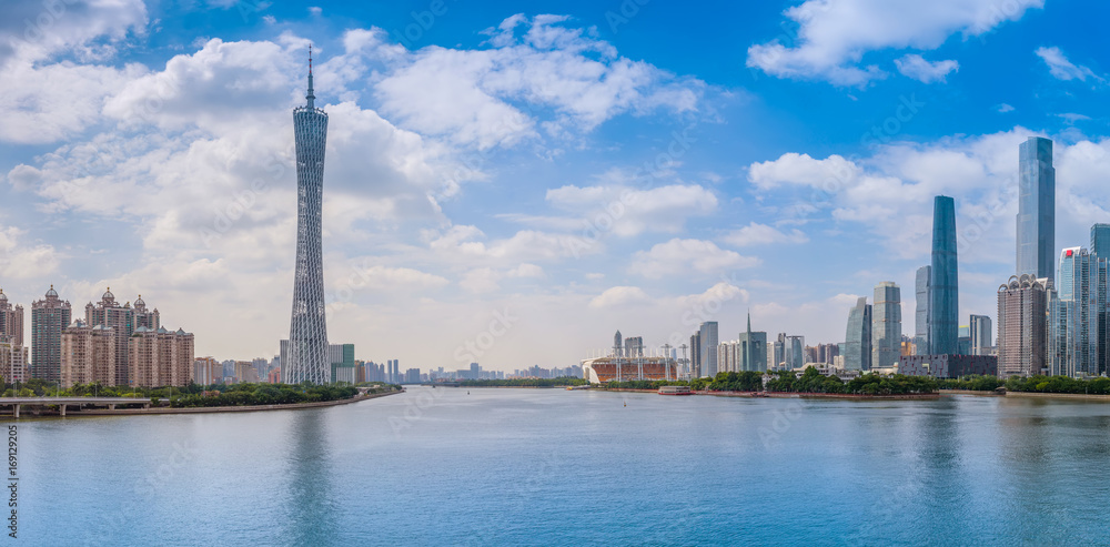 Guangzhou architectural scenery and urban skyline