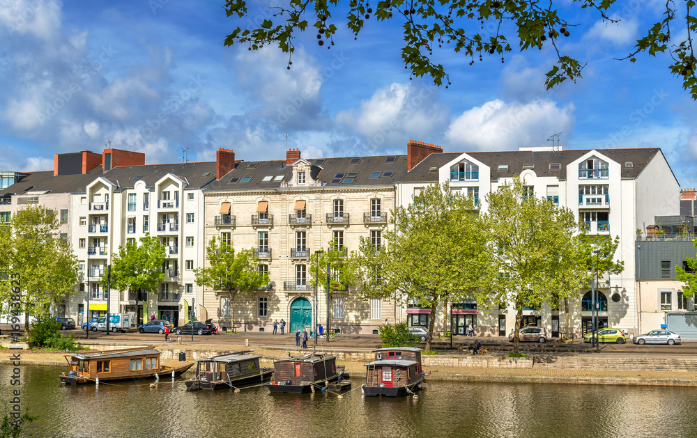 The Erdre River in Nantes, France