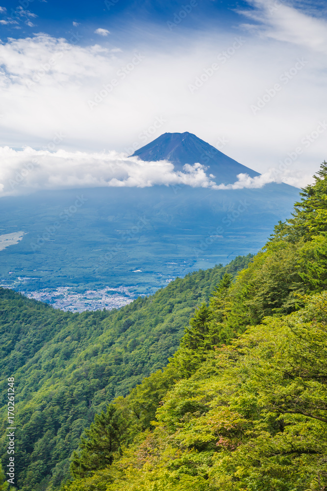 三つ峠から見る富士山