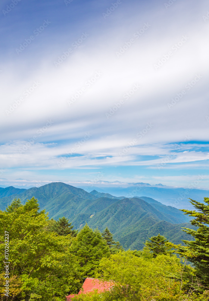 三つ峠から見る山並み山並