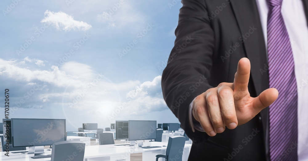 Businessman in outdoors office