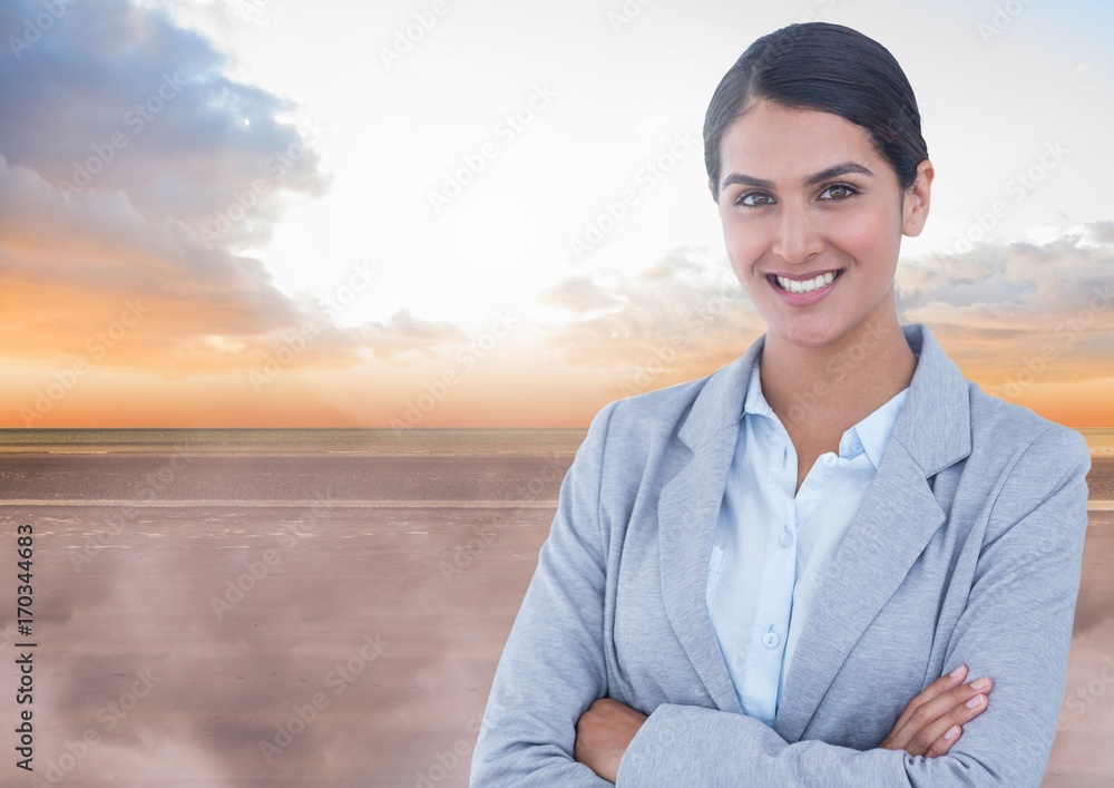 Businesswoman in nature