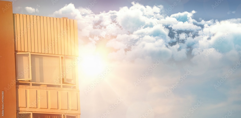 Composite image of idyllic view of clouds against sky