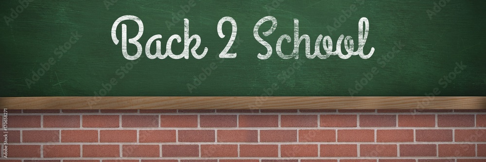 Composite image of back to school text against white background