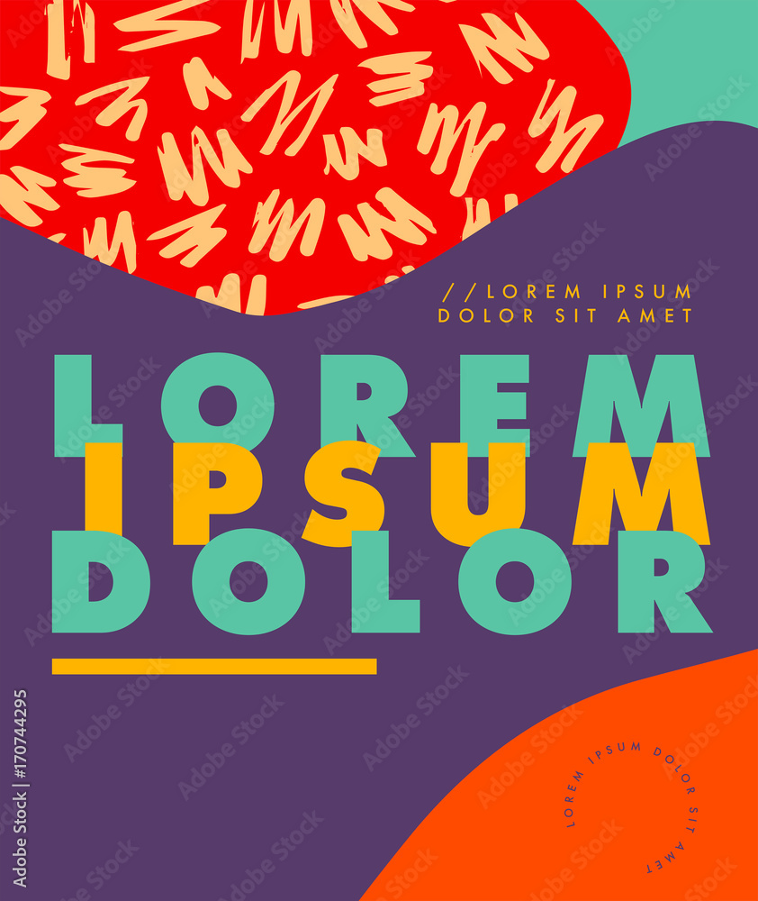 Vector image of card with text lorem ipsum dolor