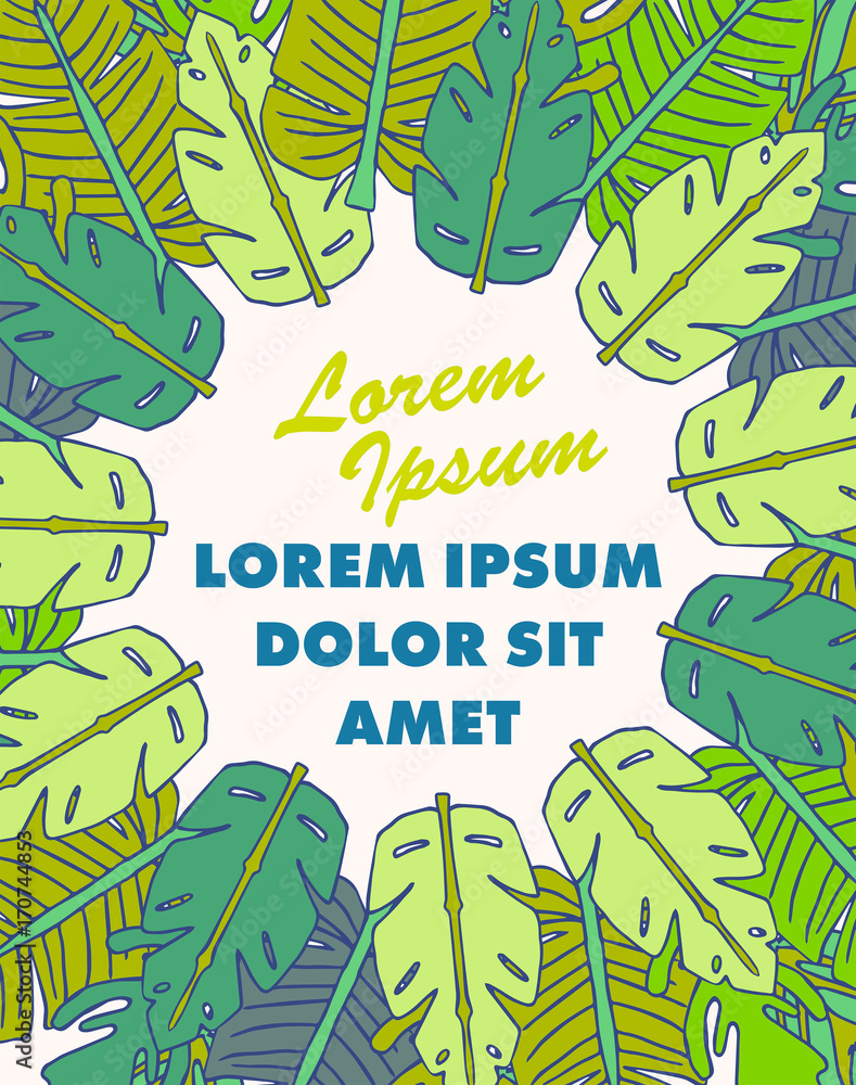 带有文本lorem ipsum的卡的矢量图像/带有文本lorem-ipsum的卡的向量图像反对leav