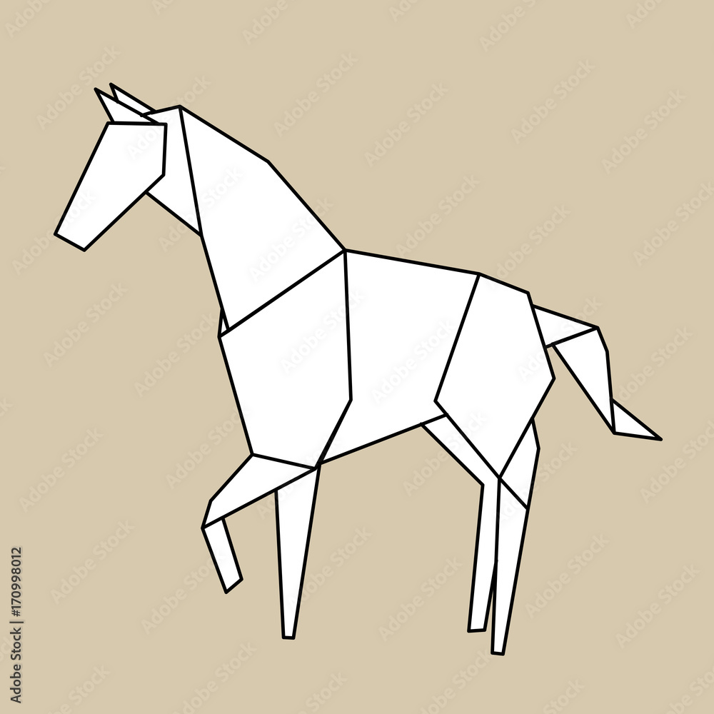 Animal origami vector