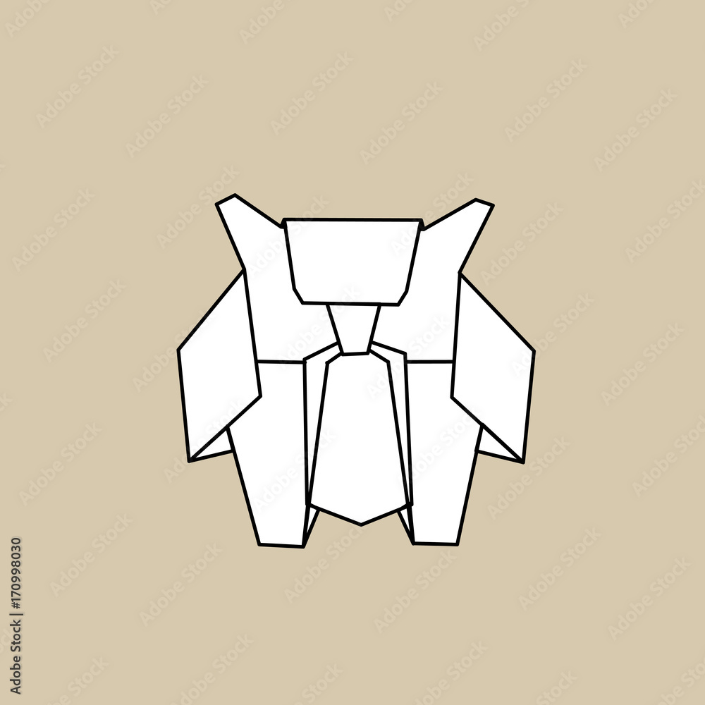 Animal origami vector