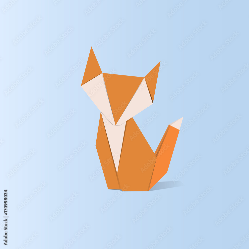 Animal origami vector