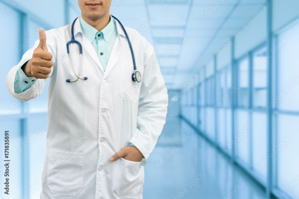 Doctor Showing Thumbs Up Hand Gesture