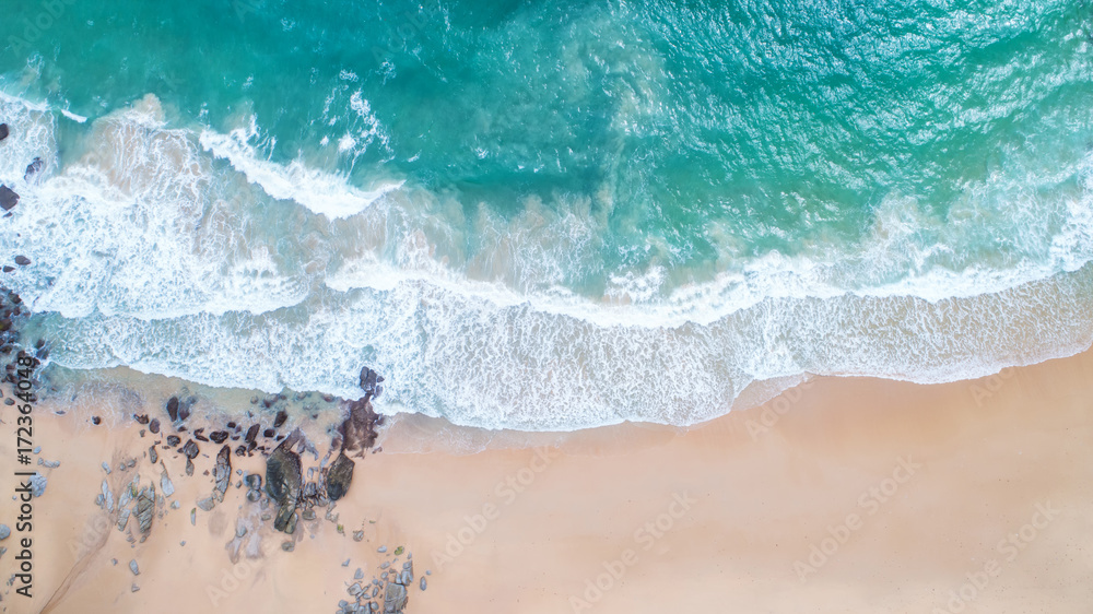 Sea Aerial view, Top view,amazing nature background.The color of the water and beautifully bright.Az