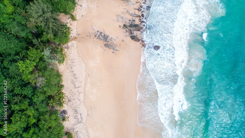 Sea Aerial view, Top view,amazing nature background.The color of the water and beautifully bright.Az