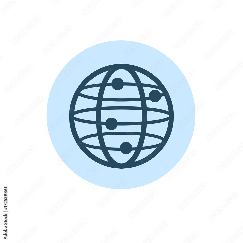 Illustration of globalization connection vector icon