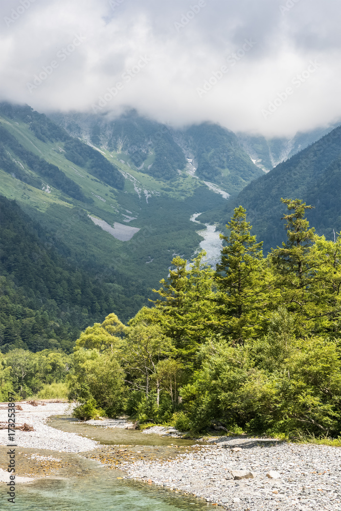 神木町，日本北部长野县阿尔卑斯山的热门度假胜地