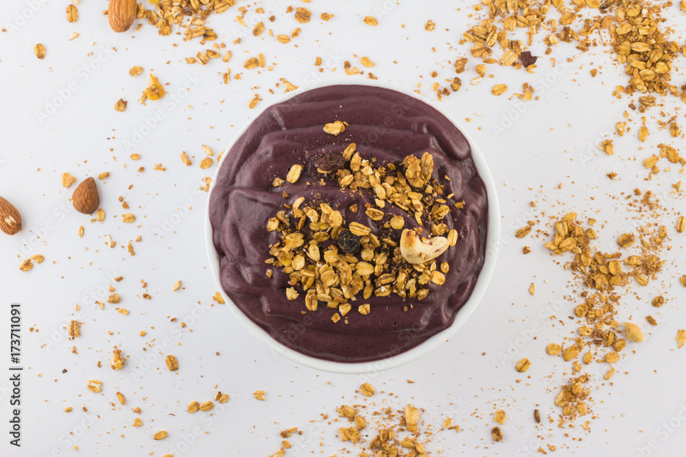 Acai with banana and granola