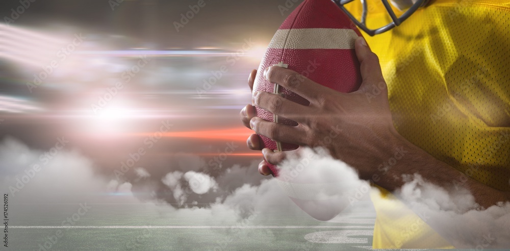 Digital image of American football playing field