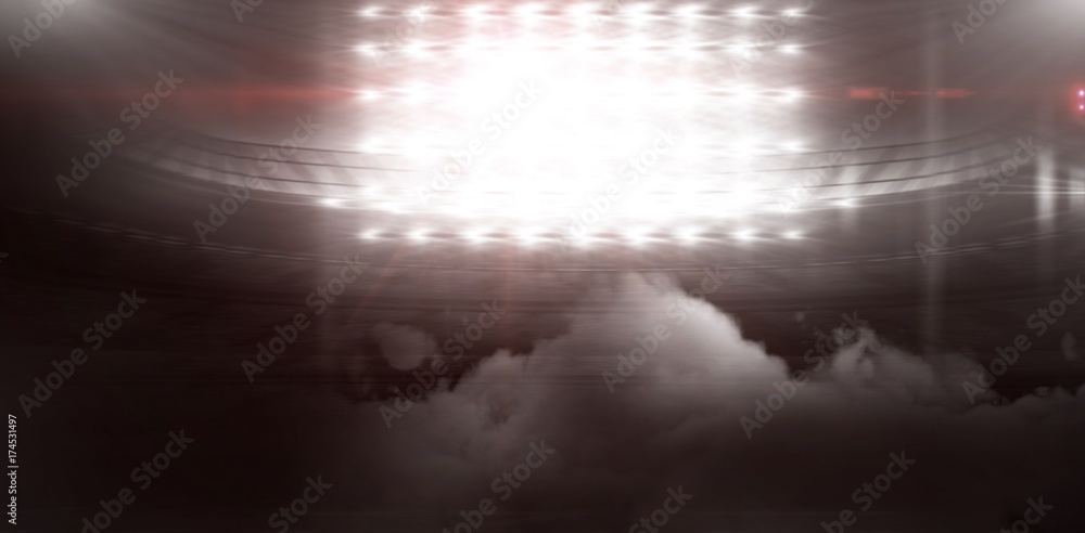 Graphic image of floodlights at stadium