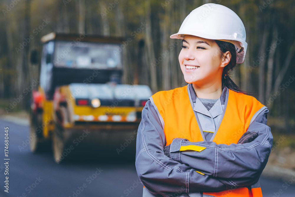 女工修路