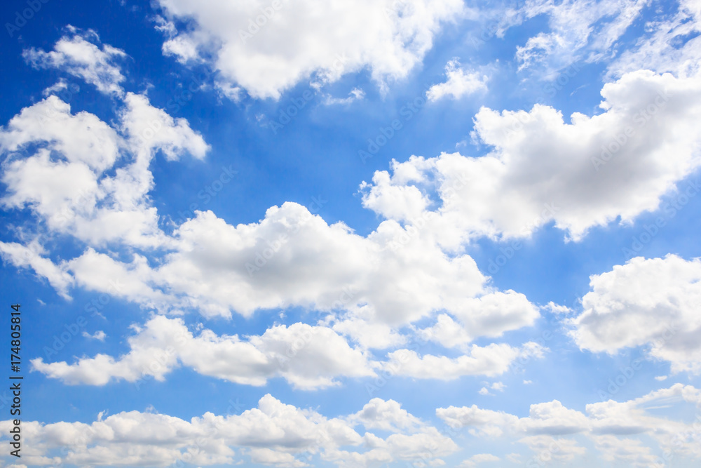 Clouds with blue sky background.