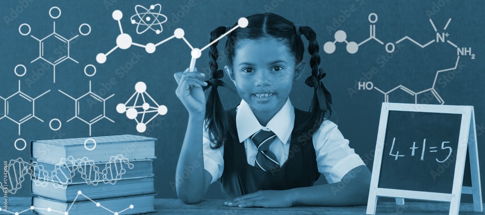 Composite image of illustration of chemical formulas