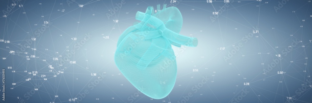 Composite image of 3d image of human heart 