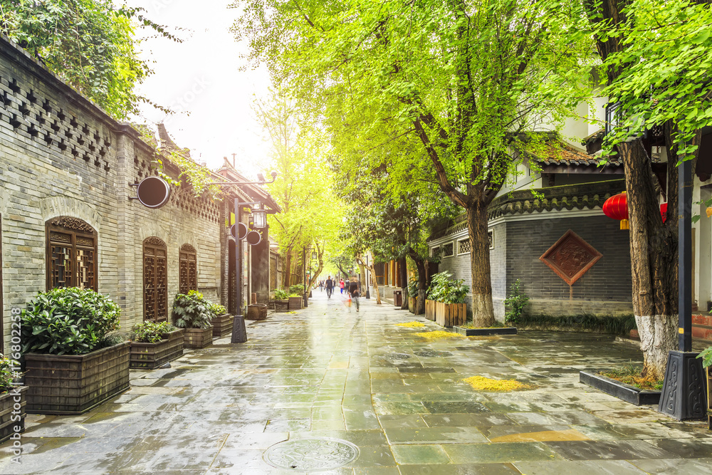 Chengdu old street ancient houses