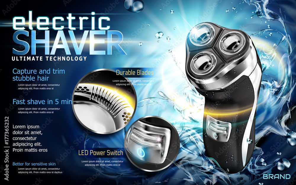 Electric shaver ads