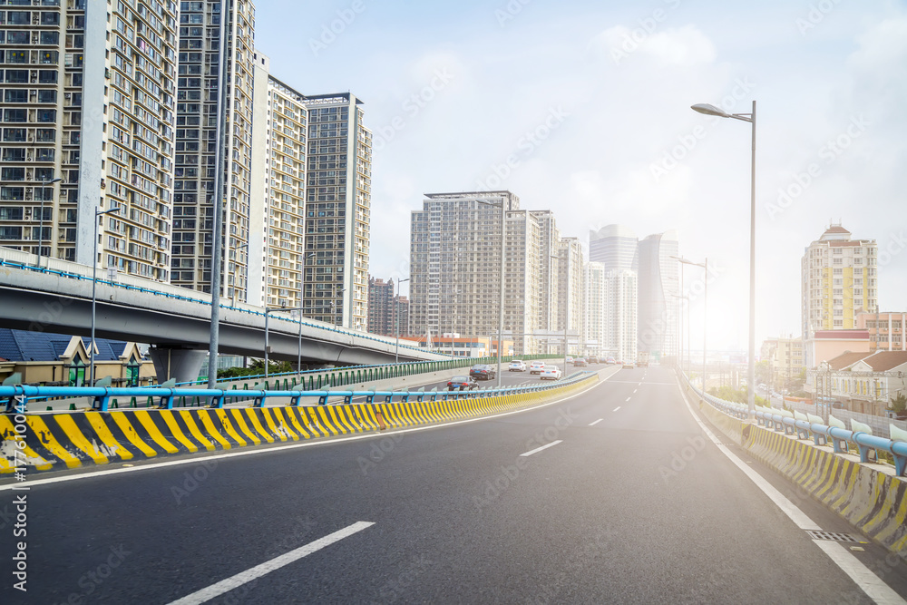 城市建设道路和天际线