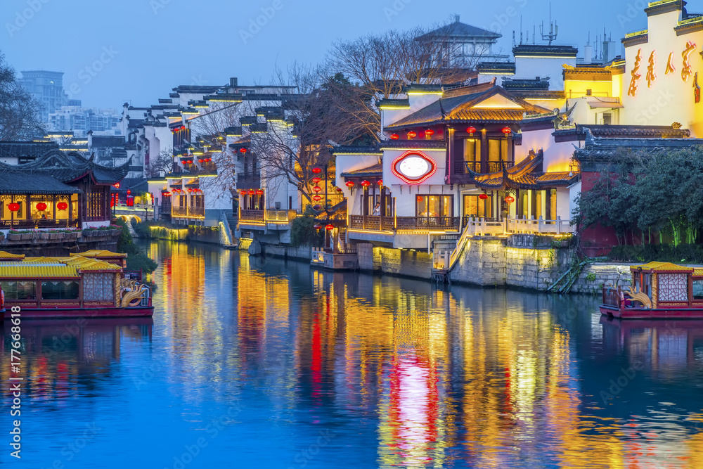 南京秦淮河夜景