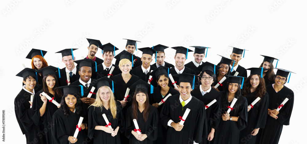 Diverse group of graduating students