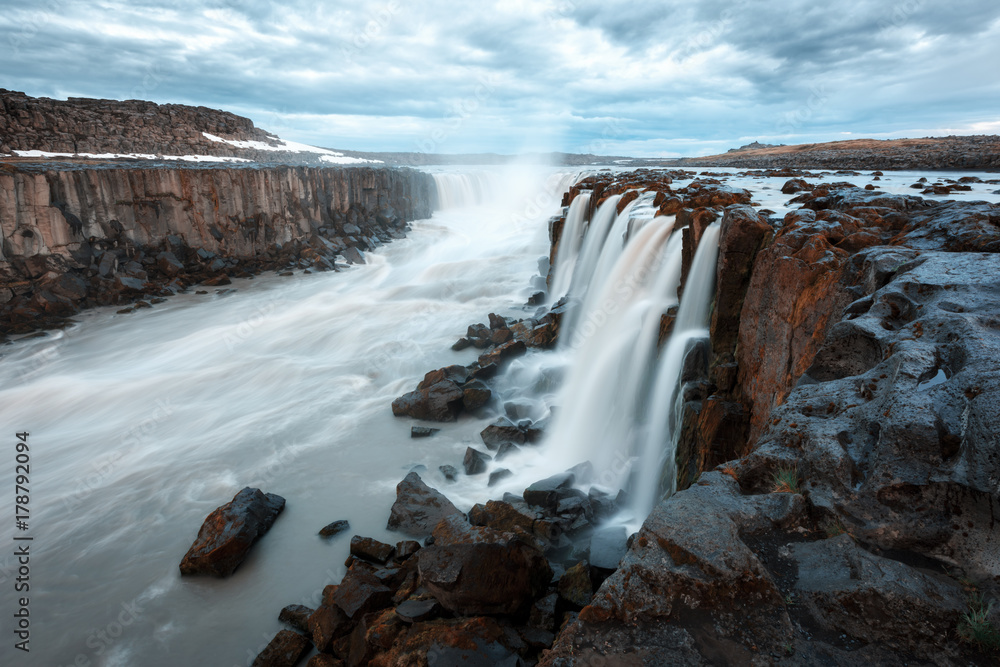 Famous Selfoss waterfall