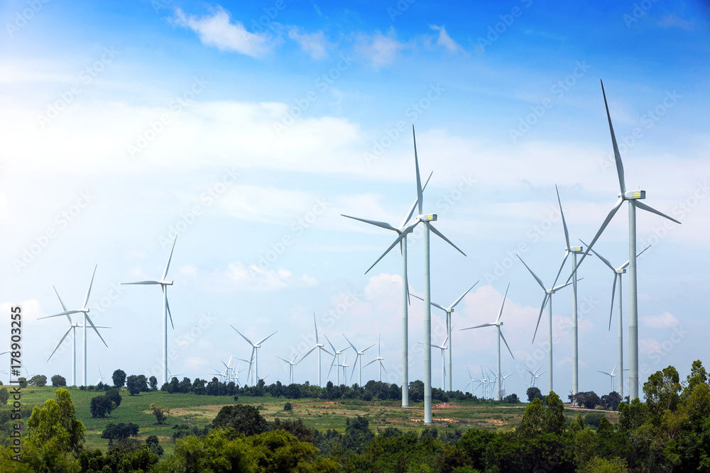 Eco power, Wind Turbine on a Wind Farm.